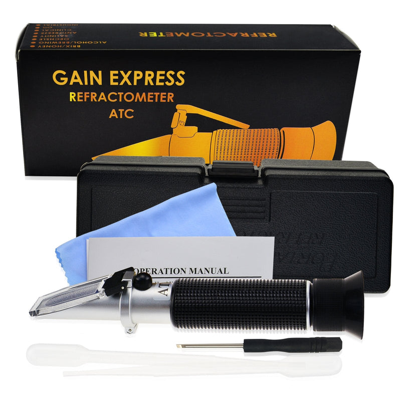 [Australia - AusPower] - 0-10% Brix Refractometer with ATC Low-Concentrated Sugar Solutions Accuracy 0.1% Synthetic Machining Coolants Maple Sap Cutting Liquid CNC Maple Syrup Makers Tea 