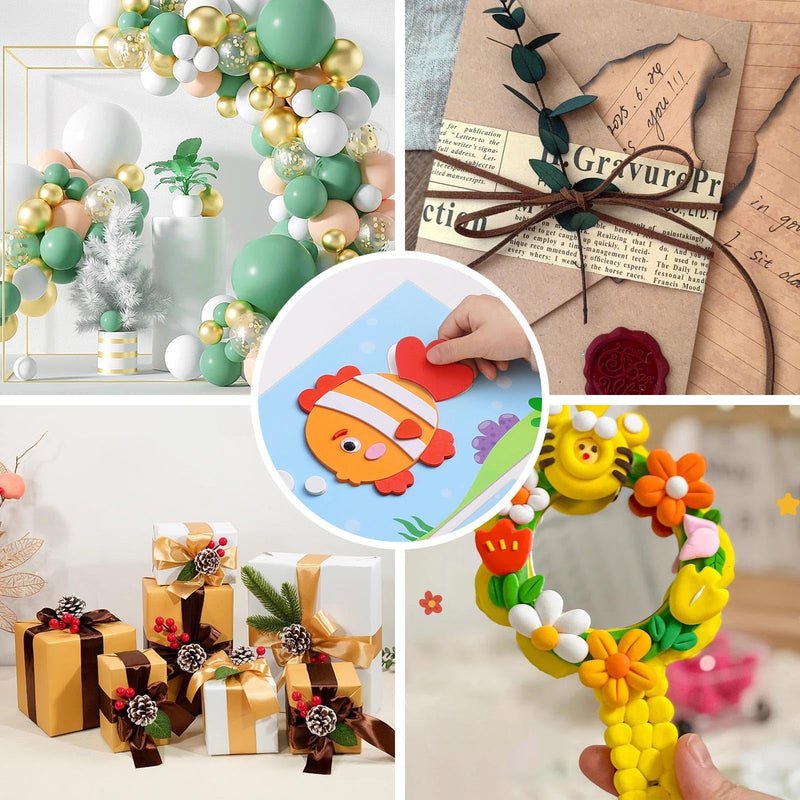 500Pcs Double Sided Sticky Dots，Sticky Adhesive Sticky Dots，Waterproof Removable Adhesive Dots for Wall Decorations, Balloons Party Decorations, Poster, Photos(Clear)