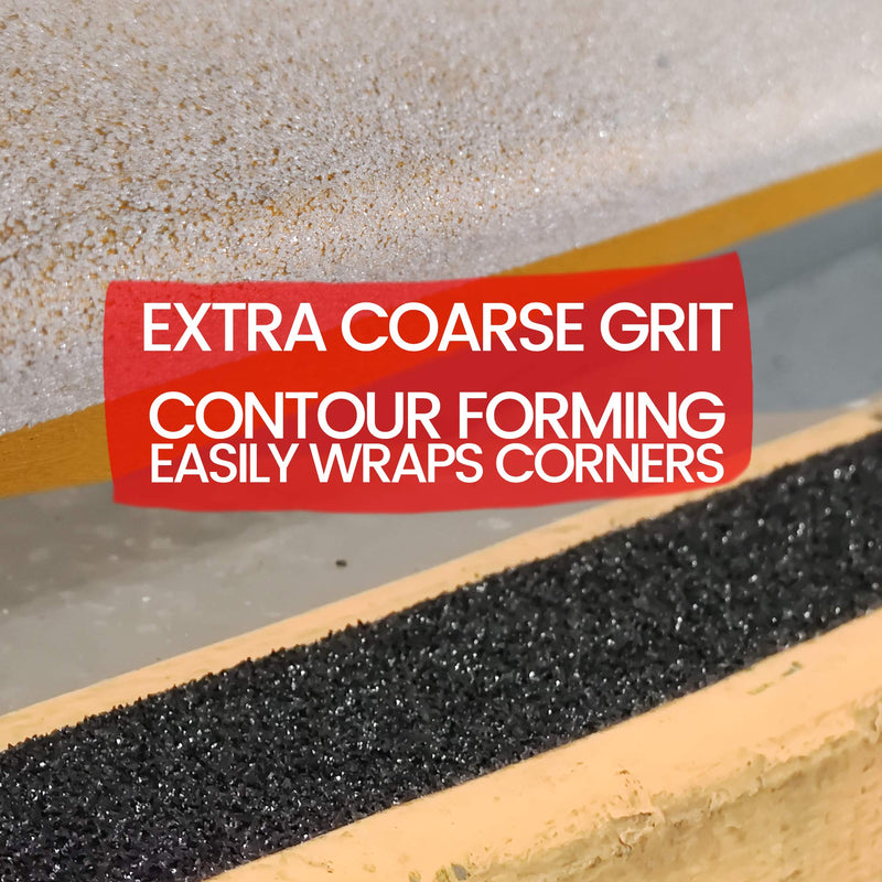 Vicious Black Extra Coarse Heavy Duty Anti Slip Safety Traction Tape | 4 Inch x 12 Feet | Indoor Outdoor Industrial Commercial Use | Waterproof, Oil Resistant, Durable