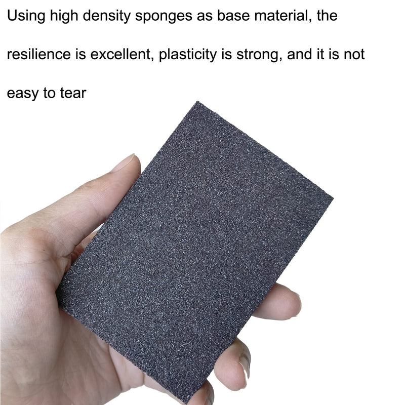 [Australia - AusPower] - 6 Pack 220 Grit Superfine Sanding Sponge, Washable and Reusable Great for Pot Brush Pan Brush Sponge Brush Glasses Sanding Wood Sanding Metal Sanding (220 Grit-6 Pack) 