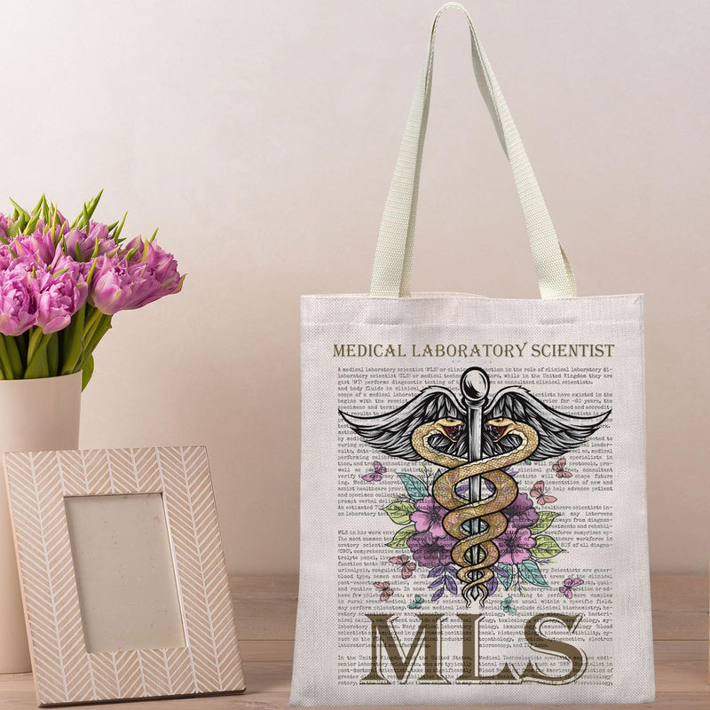 [Australia - AusPower] - Medical Laboratory Scientist Tote Bag MLS Gifts Lab Tech Shoulder Bag Medical Lab Scientist Gifts 