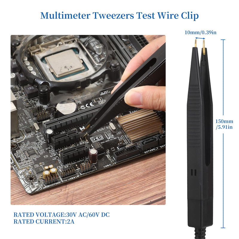 [Australia - AusPower] - 27-Piece，Multimeter Leads，Multimeter Test Leads Probes kit，Test Tweezers with，Alligator Clips with Wires，Volt Meter Leads Test Probes，Test Lead Kit 