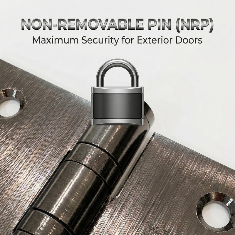 KSDCRMS Red Bronze 4 inch Stainless Steel Door Hinges,Heavy Duty Interior/Exterior Door Hinge,Rust-Proof,304 SS Ball Bearings,Non-Removable Pin (NRP),4" (101mm) x 4" (101mm),SquareCorner,2 Pack 2