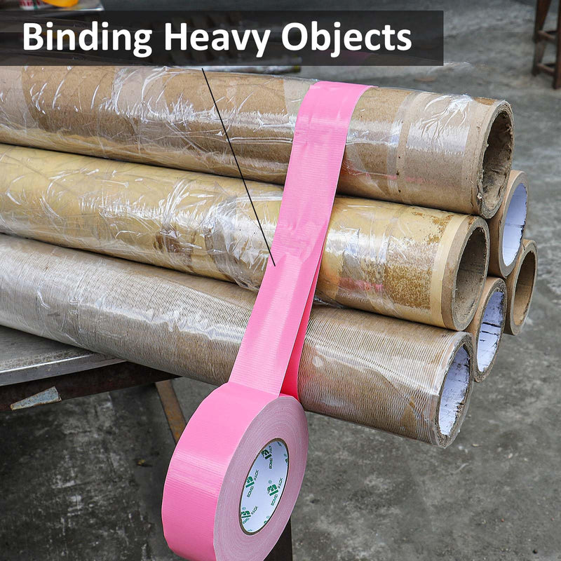 BOMEI PACK Pink Duct Tape, Heavy Duty Strong Waterproof Industrial Color Duct Tape 9.0mil x 1.88inch x 60yds for Packing and Repairing 1Roll (1.88inch x 60yds)