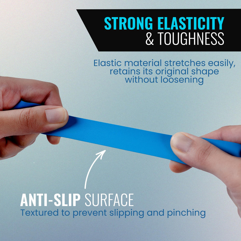 [Australia - AusPower] - REDIBLUE Disposable Tourniquet [Pack of 100] - Latex Free, Tear Resistant, Single Use Tourniquets for First Aid, Medical, Clinic, Compact and Portable - 1" x 18" 