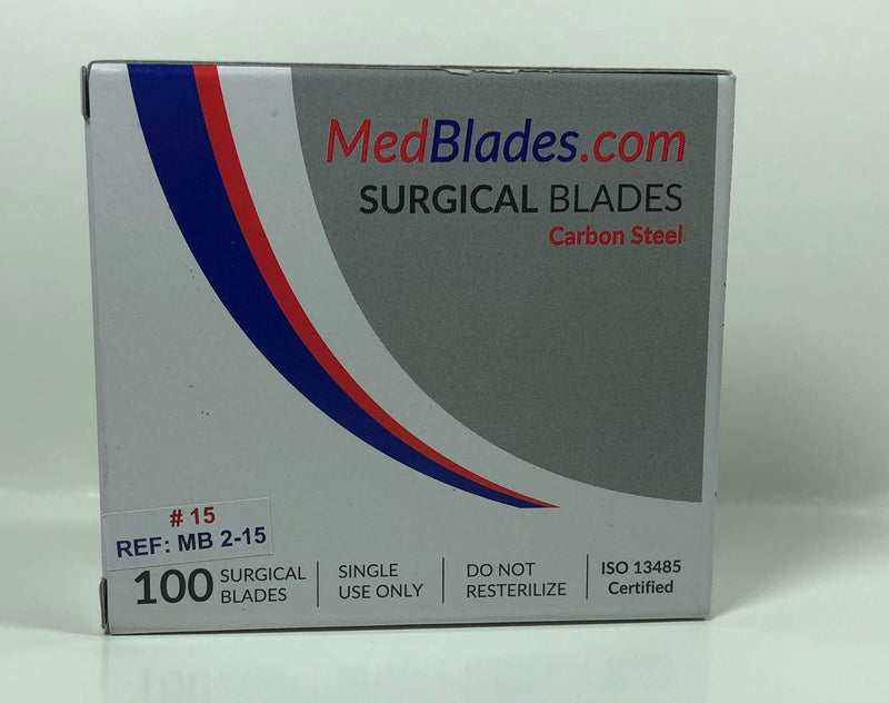 Box of 100 Carbon Steel Blades, Sterile, Individually Foil Wrapped. Dental, Surgical, Veterinary, Dermaplane, Hobby, Craft & More (# 12D, Carbon) # 12D