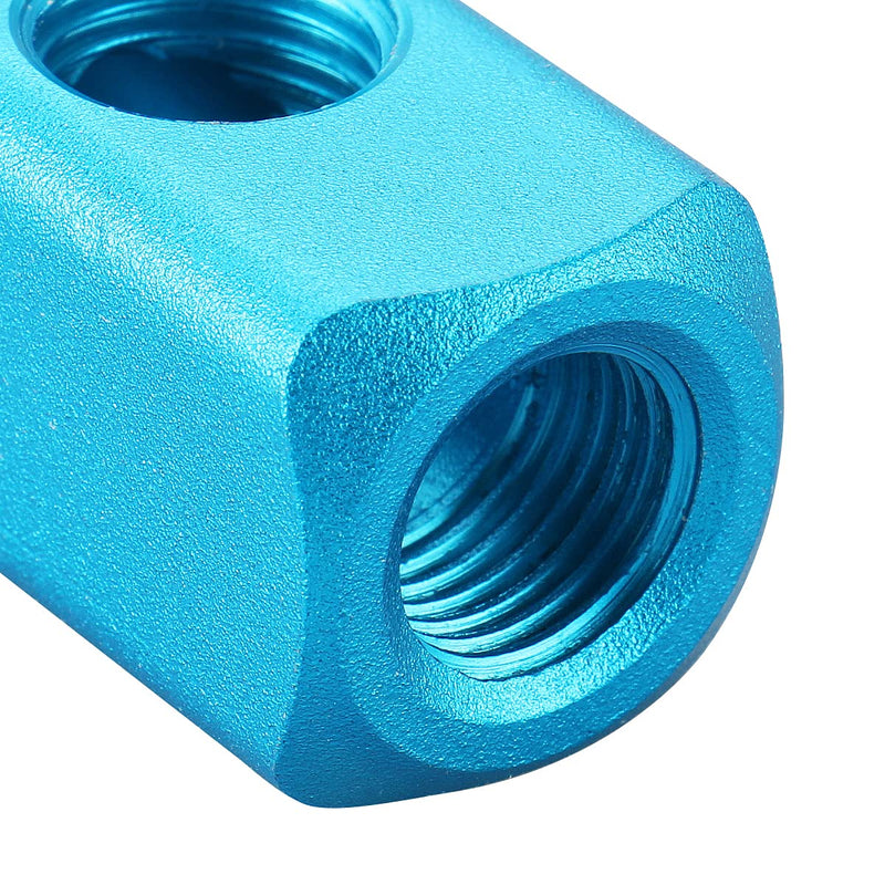 [Australia - AusPower] - Baomain Manifold Block Pneumatic 3 Way 6 Port 1/4" PT Threaded Ports Quick Connect Air Hose Inline 