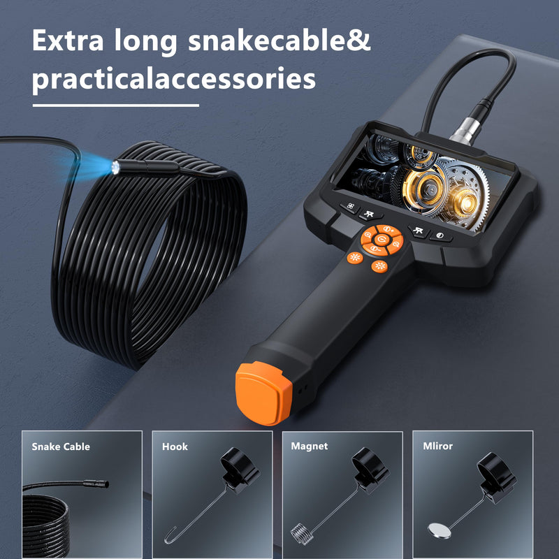 [Australia - AusPower] - Daxiongmao Borescope, 4.3" Endoscope Camera with Light, IP67 Waterproof Endoscope, 1080 HD Inspection Camera, Borescope Camera with Light, Snake Camera, 16.5ft Endoscope Camera, Gadgets for Men 