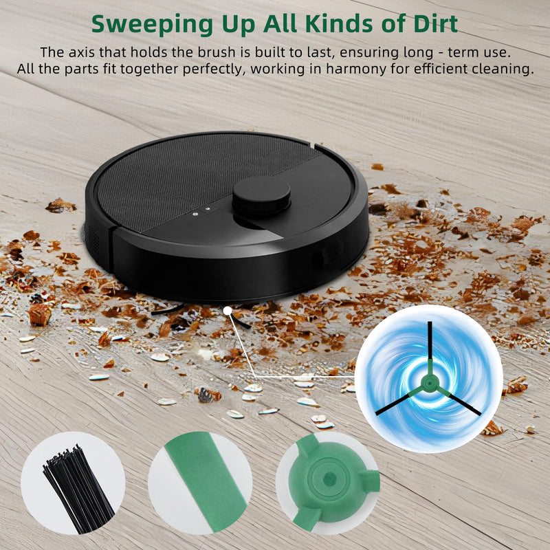 [Australia - AusPower] - 26 Pack Replacement Kits for irobot Roomba Plus 405 Combo & 505 Combo Vacuum Cleaner, 2 Roller Brush, 6 Filters, 6 Side Brush, 6 Mop Pads, 6 Vacuum Bags Replacement Parts, 1 cleaning brush 