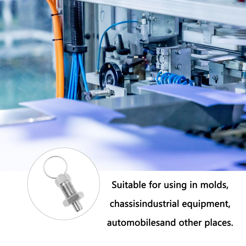 [Australia - AusPower] - Spring Plunger with Pull Ring,TTZEZE M6-3mm/0.12''Stainless Steel Stubby Hand-Retractable Spring Plunger,Non-Locking Type Index Plunger 2 PCS M10-6mm/0.24'' 2 PCS M10-6mm/0.24'' 