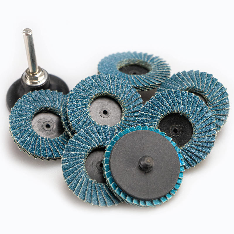[Australia - AusPower] - 30 Pcs 2 Inch Mini Flap Disc, Zirconia High Density, with 1 Pcs 1/4 inch Shank Holder, for Metal Grinding, for Angle Die Grinder (80 GRIT) Flap Disc #80 