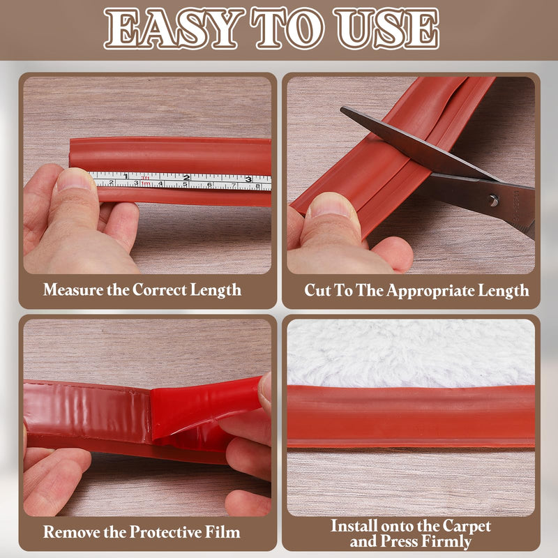 uxcell 9.84Ft x 1.3" x 0.22" Carpet to Tile Transition Strip, Self-Adhesive Carpet Edge Strip, TPE Gap Cover, Laminate Edge Trim for Uneven Surfaces, Gray