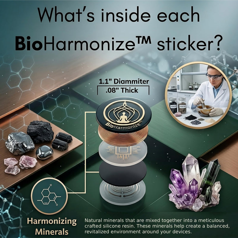 [Australia - AusPower] - Phone EMF Harmonizing Stickers — Multifaceted Neutralizer with Patented Quantum Technology & Natural Minerals | Pack of 6 