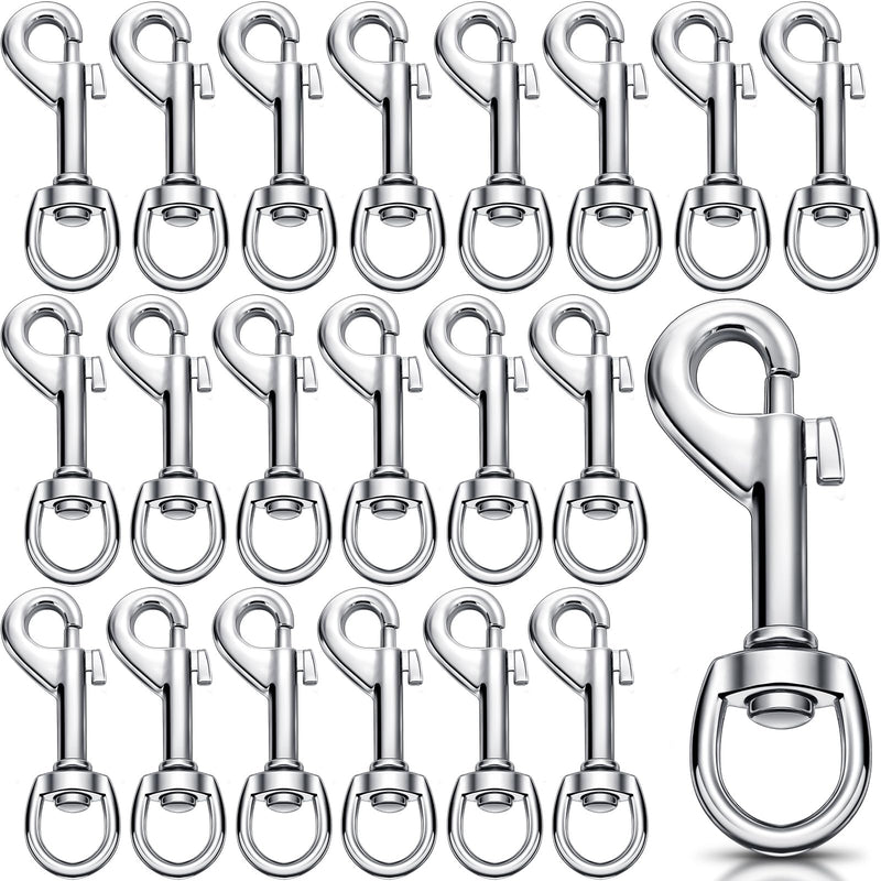 [Australia - AusPower] - Swivel Snap Hooks for Dog Leash Heavy Duty 2.76 Inch Flag Hooks Clasp Single Ended Clip Hooks Multipurpose Bolt Snap for Keychain Camera Strap Linking Pet Leash (20) 20 