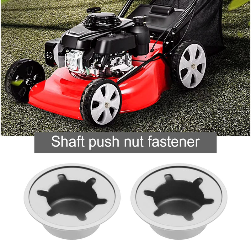 [Australia - AusPower] - eMagTech 10pcs Axle Push Nuts 5/8 Shaft Push Nut Fasteners Compatible with Trolley/Lawn Cart/Wheeled Trash Can/Pressure Washing Truck Pushnut Cap Stud 
