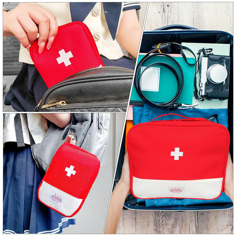 Travel Pharmacy Bag Empty Pack of 3 Medicine Bag Travel Holiday Medicine Bag Small and Large Bag Medicine Storage Travel Pharmacy Bag First Aid Bag Empty