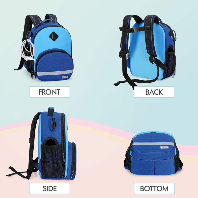 [Australia - AusPower] - LUXJA Feeding Tube Backpack for G Tube, J Tube and GJ Tube, Feeding Pump Backpack Fits 500ml Feeding Bag and Enteral Feeding Pump (Compatible with EnteraLite Infinity and Kangaroo Joey), Blue 