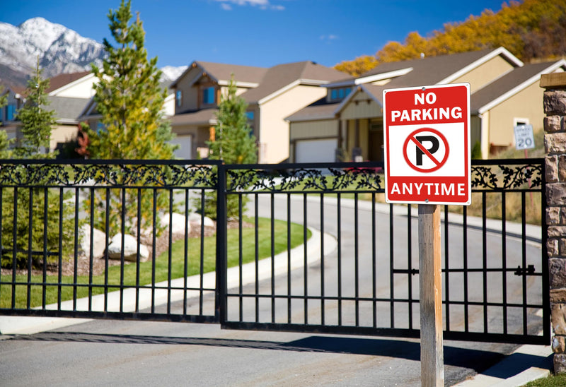 [Australia - AusPower] - No Parking Anytime Sign, No Parking Signs, (2 Pack) 10 x 14 Inches Large Reflective Aluminum Metal Warning Signage with Symbol for Indoor Outdoor Use Style D 