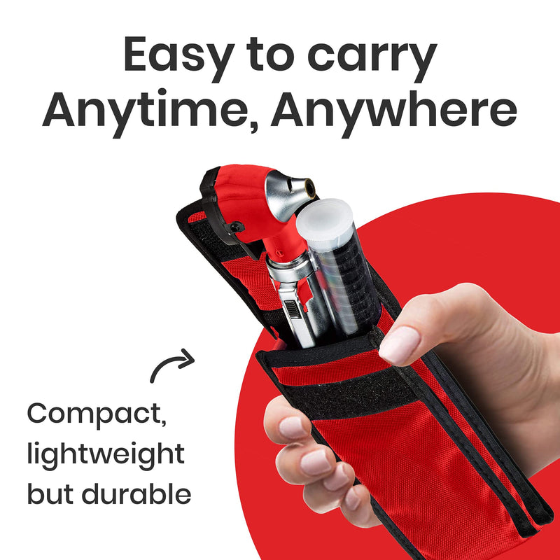[Australia - AusPower] - Zyrev ZetaLife Otoscope Set with 150 Extra Disposable Specula Tips, Red 