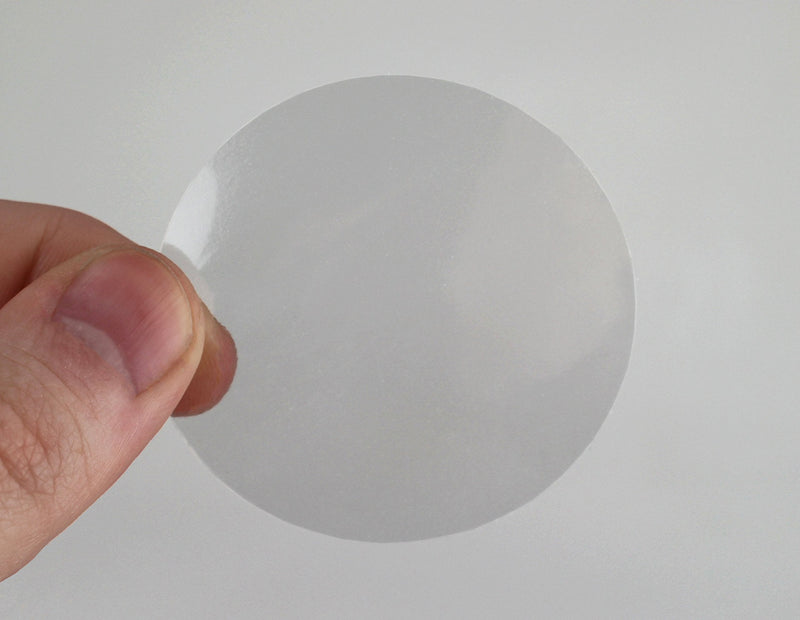 ChromaLabel 2 Inch Clear Round Wafer Seals, 500 per Roll