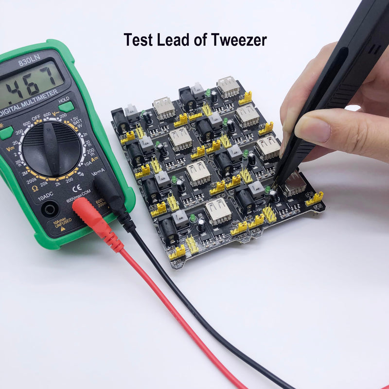 [Australia - AusPower] - Multimeter Leads Kit, Professional Electrical Multimeter Test Leads Set with Alligator Clips, Test Hooks, Test Probes Lead, Test Tweezer 
