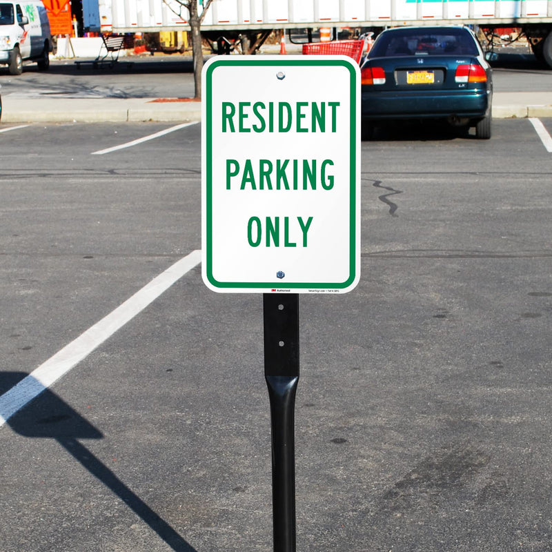SmartSign "Resident Parking Only" Sign | 12" x 18" 3M Engineer Grade Reflective Aluminum