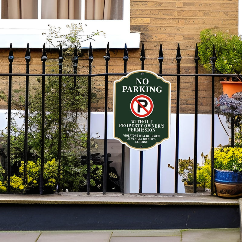 No Parking Sign, Violators Will Be to Towed at Vehicle Owner’s Expense - 2 Pack, 10” x 14” Rust Free Aluminum Sign, Weatherproof, Fade Resistant