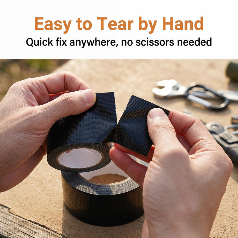 Mini Duct Tape 2PCS Travel Size Duct Tape for Outdoors Camping Hiking Emergency Put in Pocket Tear by Hand, 2 inch x 5 Yards, Twin Silver
