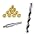 IRONCODE brass threaded inserts for wood installation kit with #8-32 knife thread inserts, drill, and installation tool
