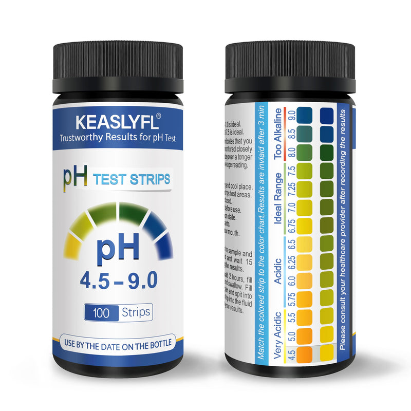 [Australia - AusPower] - pH Test Strips for Urine & Saliva – 100 Strips for Fast, Accurate pH Testing at Home, Get Clear Acid-Alkaline Balance Results in Seconds, Tracking Your Body's pH, 4.5-9.0 Range 