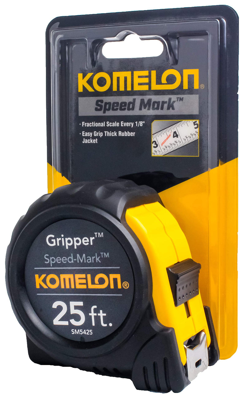 [Australia - AusPower] - WORKPRO Torpedo Level, 3-Piece Spirit Level Set(9", 16", 24") and Komelon SM5425 Speed Mark Gripper Acrylic Coated Steel Blade Measuring Tape, 1-Inch X 25Ft 