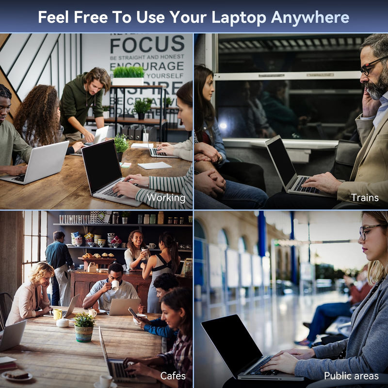 [Australia - AusPower] - Laptop Privacy Screen 15.6 Inch Compatible with HP/Dell/Acer/Samsung/Asus/Lenovo/Toshiba,16:9 Aspect Removable Anti Glare Blue Light Filter Protector, 15.6 in Laptop Privacy Screen Shield 