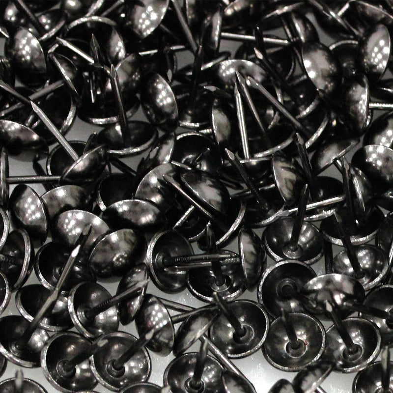 [Australia - AusPower] - 500Pcs Upholstery Tacks, BetterJonny Decorative Furniture Nails Pins 17X11MM Black Metal Thumb Tacks for Upholstered Furniture Cork Board, Home Decor 