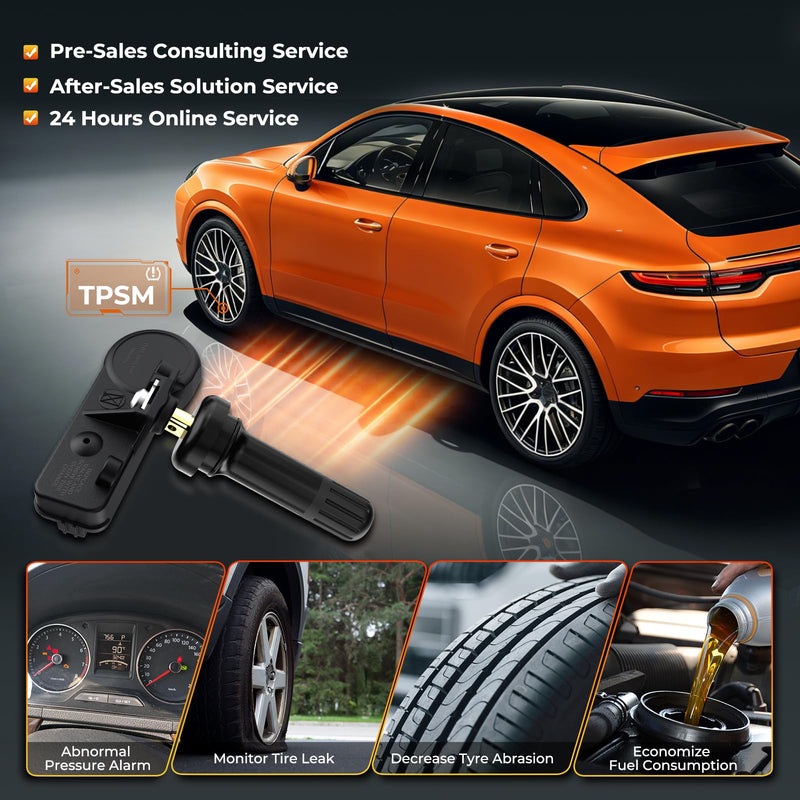 [Australia - AusPower] - Ford TPMS Sensor, Tire Pressure Monitoring System Sensor fit for Ford F150 F250 F350 F450 Expedition Focus Fusion Mustang, Lincoln MKZ MKS Replaces 9L3Z1A189A 9L3T1A180AF DE8T1A180AA 4-Pack 315Mhz 4 PCS 