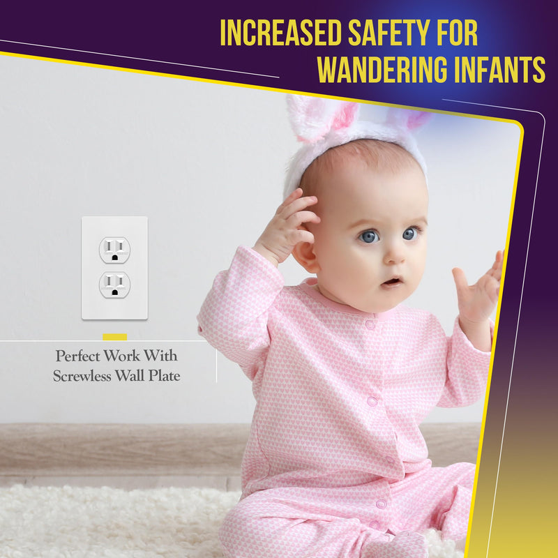 [Australia - AusPower] - ENERLITES Duplex Receptacle Outlet, Tamper-Resistant Electrical Wall Outlets, Residential Grade, 3-Wire, Self-Grounding, 2-Pole,15A 125V, UL Listed, 61580-TR-W-10PCS, White (10 Pack) 10 