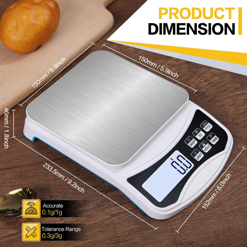 [Australia - AusPower] - Digital Lab Scale 5000g x 0.1g LCD Display Analytical Balance Jewelry Scale with Charging Precision Electronic Scale Scientific Scale 0.1g Accuracy for Laboratory Kitchen Measurement Rechargeable 
