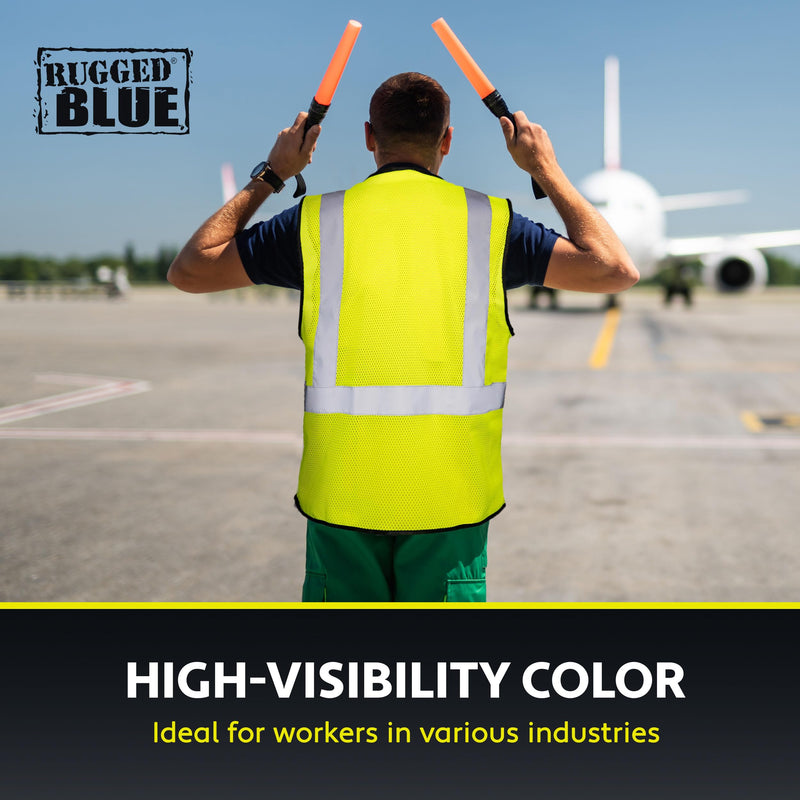 RUGGED BLUE unisex-adult Vest Medium Yellow