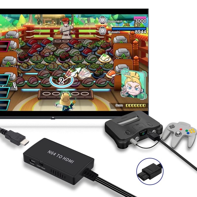 [Australia - AusPower] - N64 to HDMI Converter Adapter, Converter for N64 /Gamecube/Super NES Game Video Signal to HDMI Signal, Displayed on 1080p HD TV/Moniter. 