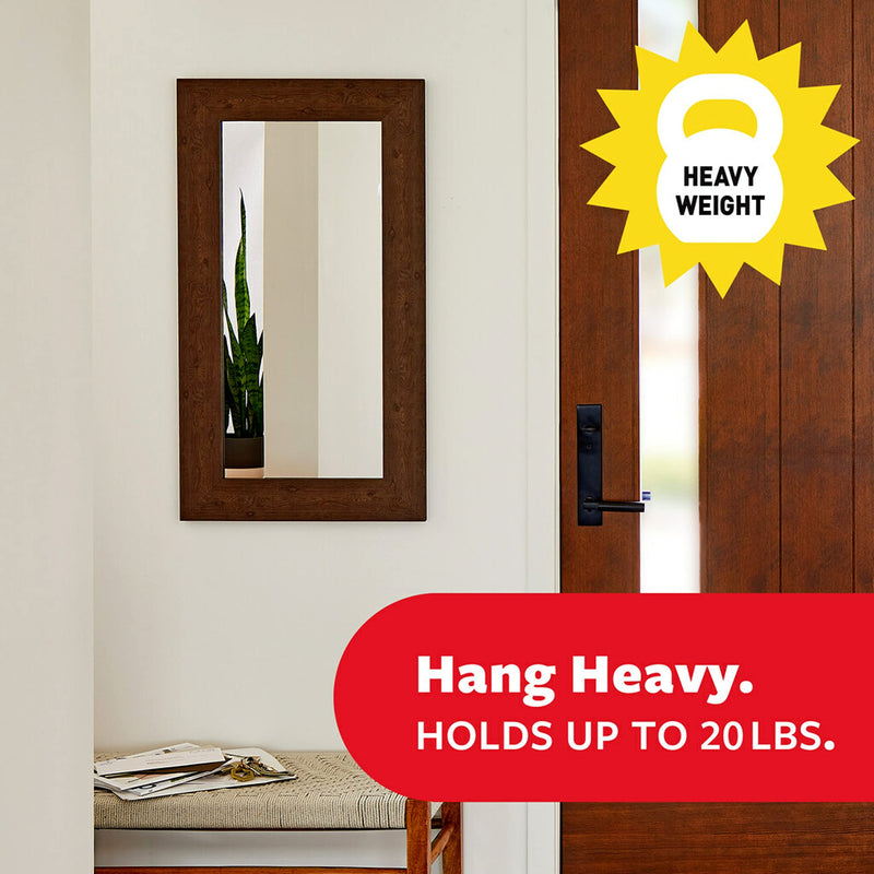 Command 20 Lb XL Heavyweight Picture Hanging Strips, Damage Free Hanging Picture Hangers, Heavy Duty Wall Hanging Strips for Living Spaces, 10 White Adhesive Strip Pairs 10 Pairs