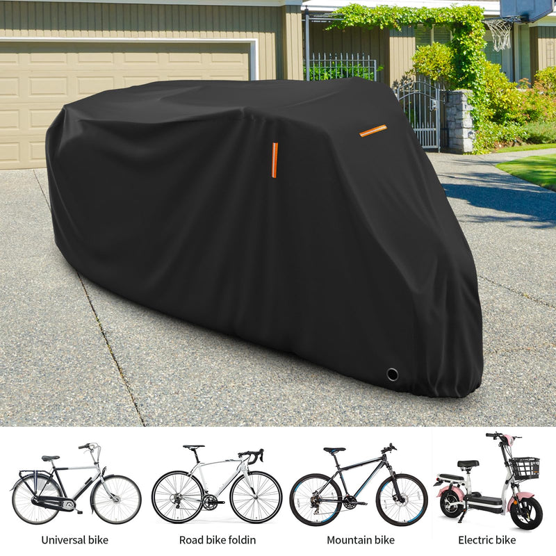 [Australia - AusPower] - AKEfit Bike Cover, Waterproof Outdoor Bicycle Cover Rain UV Snow Proof with Anti-theft Lock Hole Outside Bike Storage Covers for Mountain Road Electric City Bike-XL for 1, 2 Bike XL(2 bikes) 