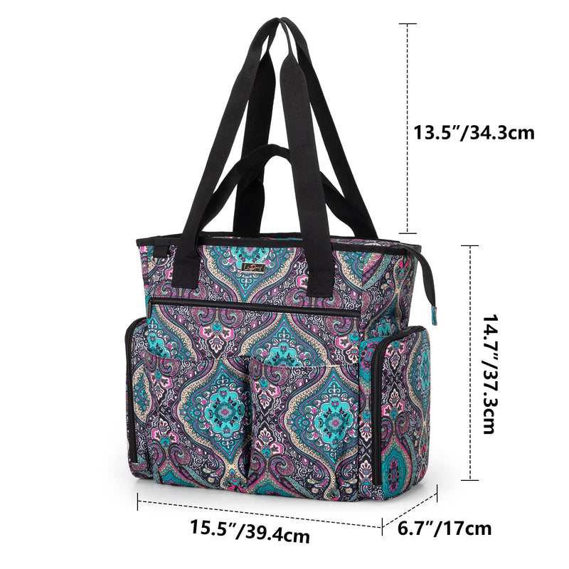 [Australia - AusPower] - LoDrid Nurse Bag with Bottom Padded Pad, Medical Work Bag with 15.6' Laptop Storage Layer, Home Visiting Bag for RN, PA, LPN, EMT, CNA, Totem, Bag Only 