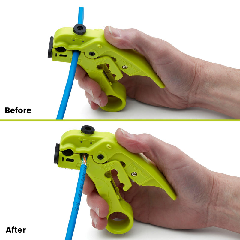 [Australia - AusPower] - trueCABLE Wire Stripping and Cutting Tool for UTP, FTP, STP, Cat5e, Cat6, Cat6A Ethernet, RG59, RG6, RG7, RG11 Coax Cable, Adjustable Blade Depth 1 