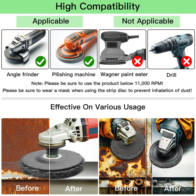 [Australia - AusPower] - BnaFortna 125 x 22 mm CSD Disc Grinding Disc - Diamond Coarse Cleaning Disc for Angle Grinder, Cleaning Disc Set, for Rust Removal, Welds, Paint, Rust (5 Pieces) 