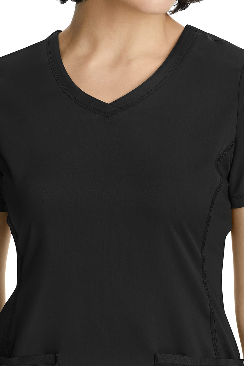 [Australia - AusPower] - Healing Hands Yoga Scrubs Top for Women Purple Label 2 Pocket V-Neck Women's Scrub Top 2245 Juliet X-Large Black 