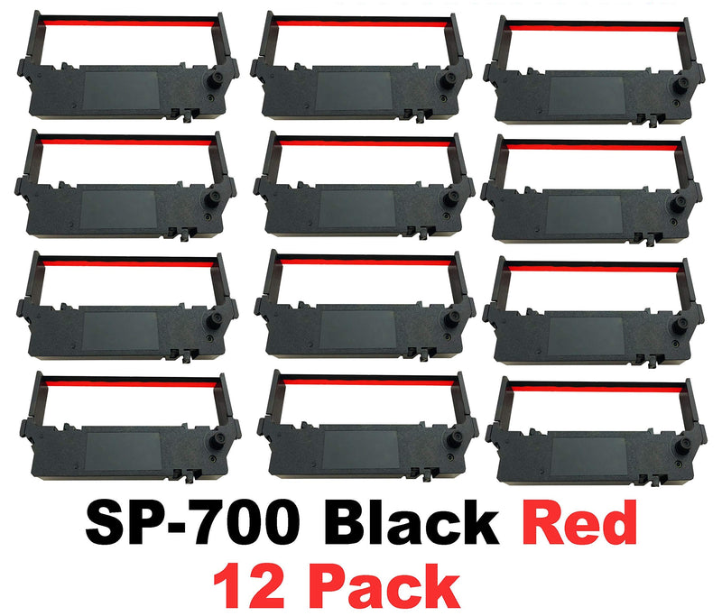 [Australia - AusPower] - 12 PACK SP-700 Ribbon Ink Cartridge Quality BLACK and RED Compatible with STAR Printer RC-700BR, SP700, 712, 742 