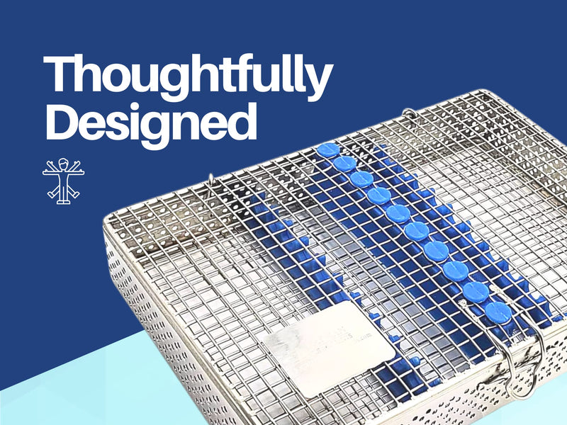 [Australia - AusPower] - Mesh Cassette Tray Box for Thick Instruments Tubes handpieces Dental Instruments Labs Organizer Autoclave Sterilization for 10 Instruments 