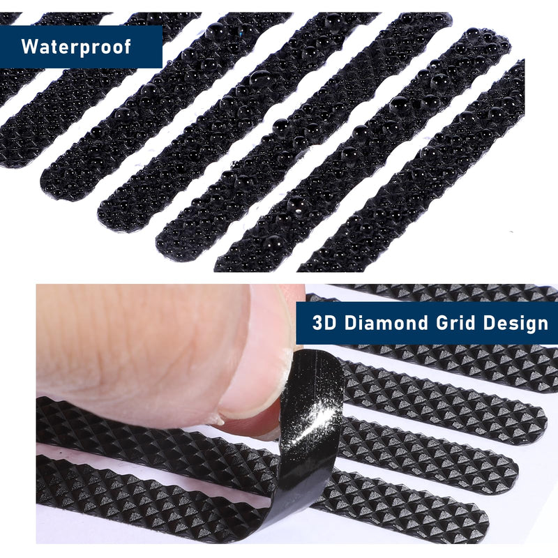 20 PCS Cell Phone Grip Tape, Black Non Slip Side Sticker Adhesive Grippy Bumper Frame Rubber Stickers for Phone Case Tablet Computer