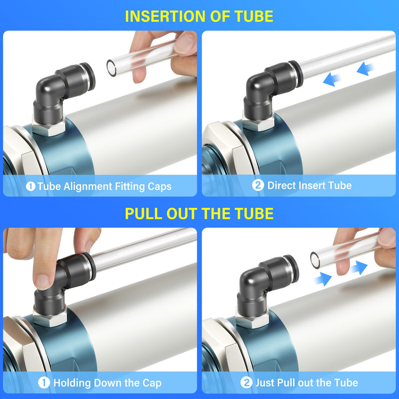 [Australia - AusPower] - TAILONZ PNEUMATIC Elbow and Straight Combination 1/4 Inch Tube OD x 1/4 Inch NPT Thread Push to Connect Fittings PC-1/4-N2+PL-1/4-N2(Pack of 12) 1/4"OD x 1/4"NPT 