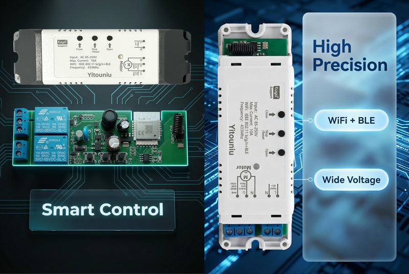 WiFi Linear Actuator Module, Motor Controller with Tuya Smart Life App, Alexa Voice Control, RF433 Remote, Forward Reverse Switch & WiFi Timer Switch for Automation (AC 85V-220V)