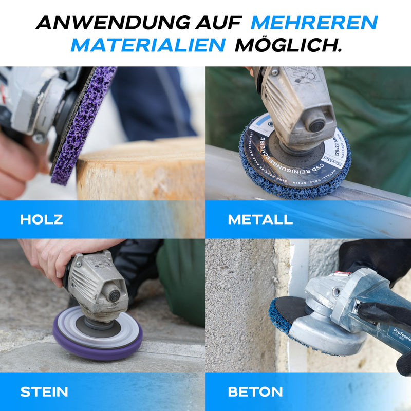 [Australia - AusPower] - MeyMel Pack of 5 Premium CSD Discs 125 mm 3 x Coarse & 2 x Medium | High Performance & Shatterproof Cleaning Disc | For Angle Grinder 125 mm | Rust Remover for Flex | Wood Metal Stone Concrete 60 Coarse (high density), medium (medium density) 